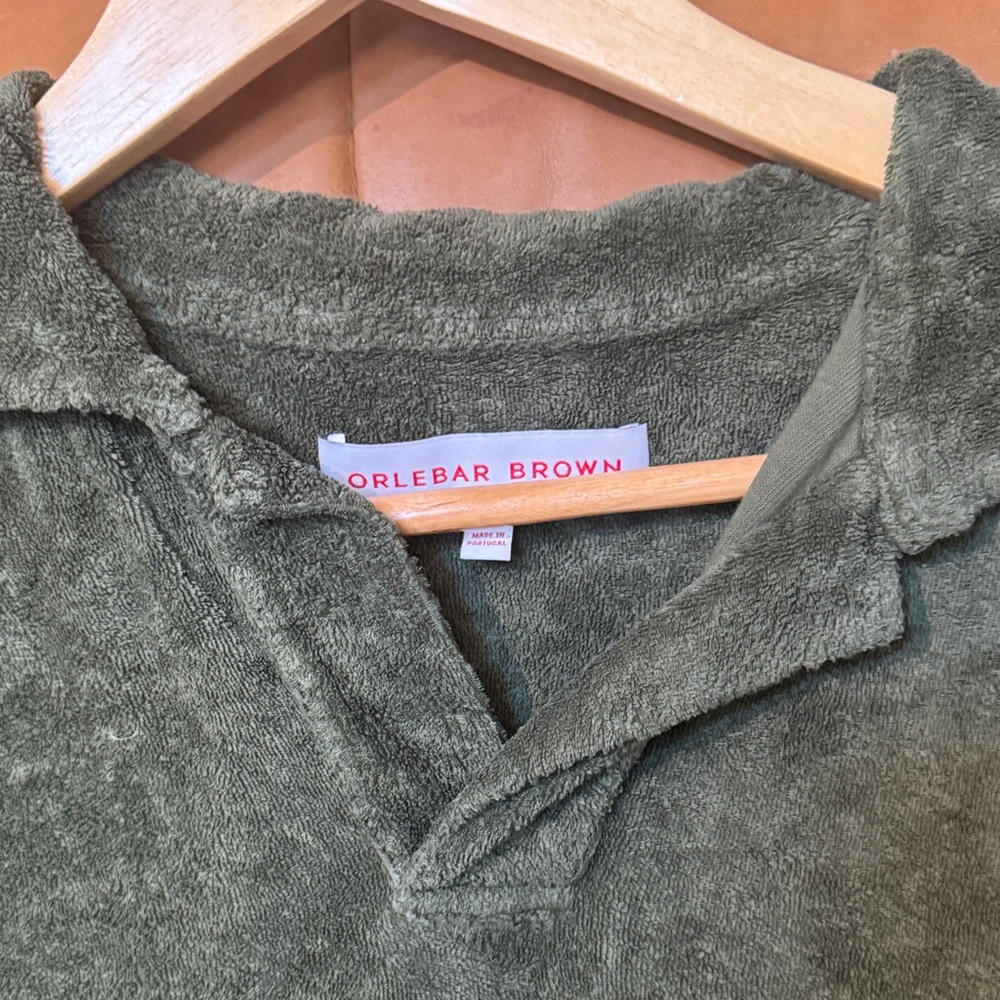 Orlebar Brown Olive Terry Polo